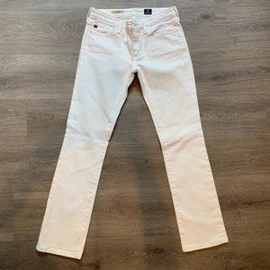 AG The Ballad Slim Boot White Jeans - SIZE 26R